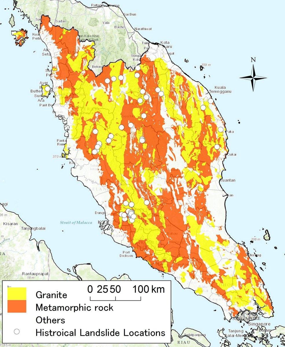 geologická mapa malajsie