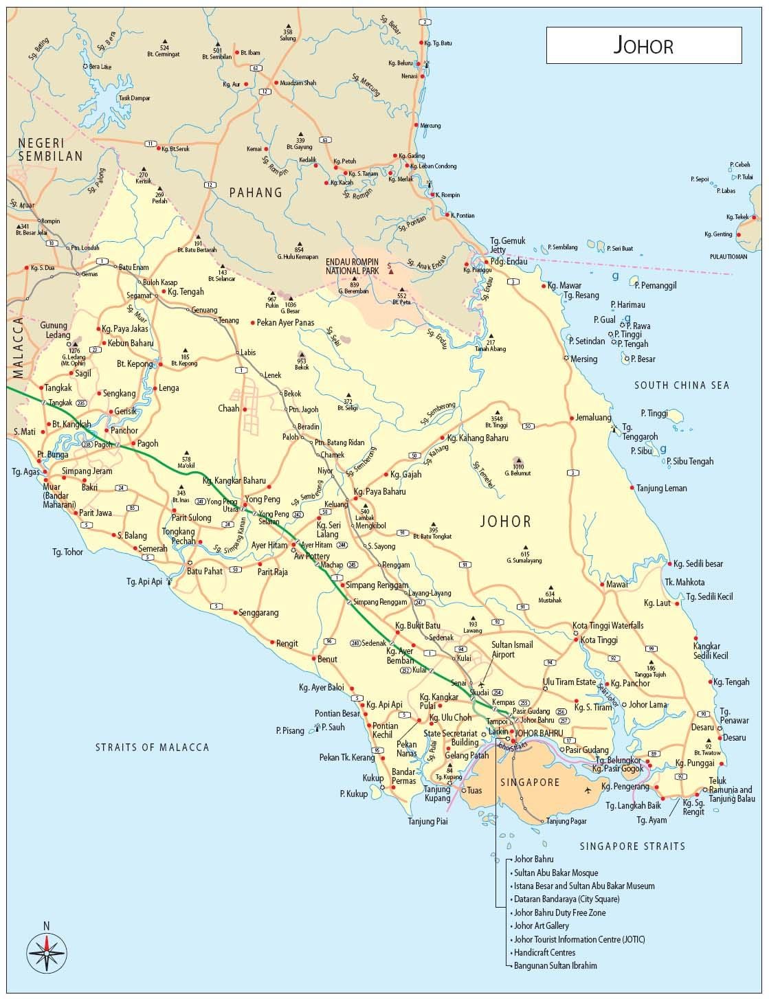 jb mapa malajsie