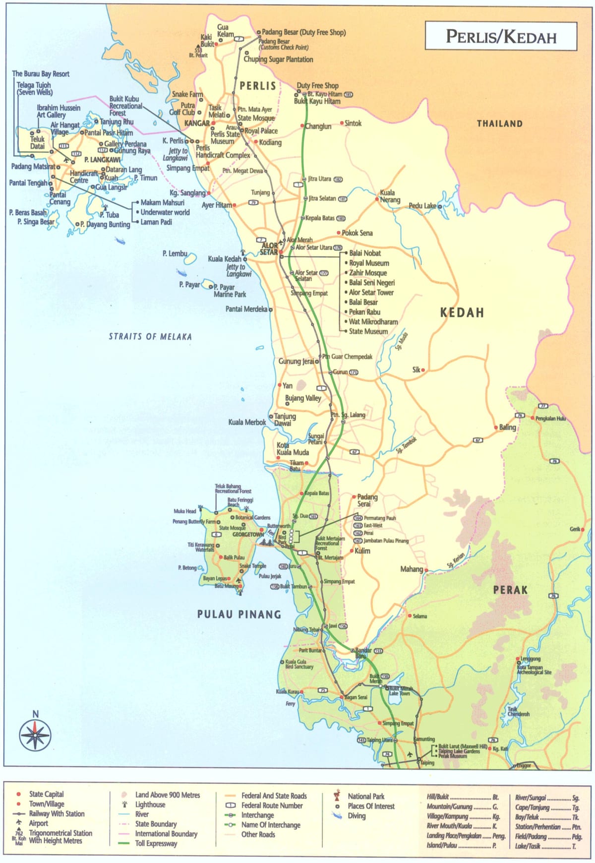 malajsie kedah mapě