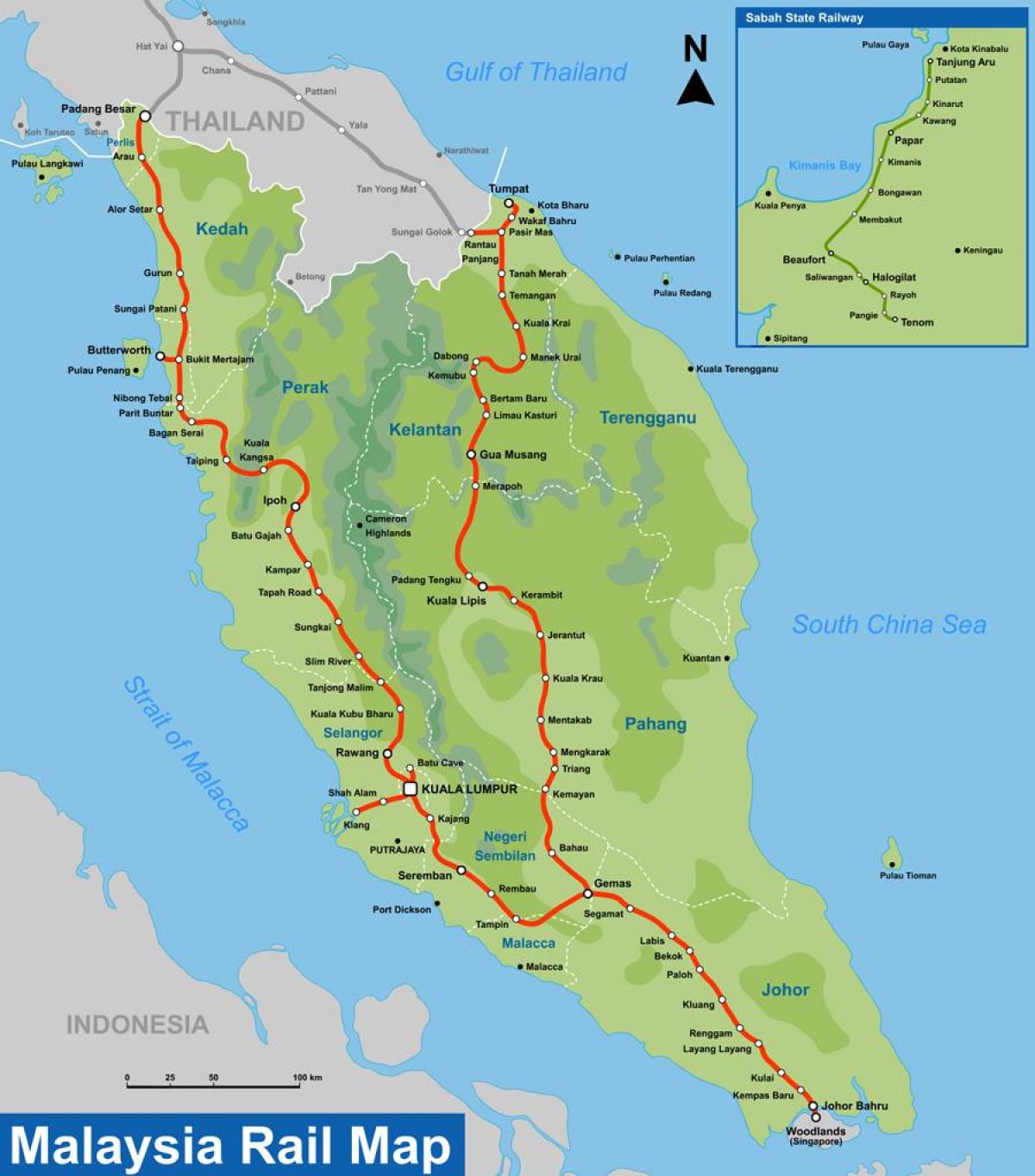 ktm trasy mapa malajsie