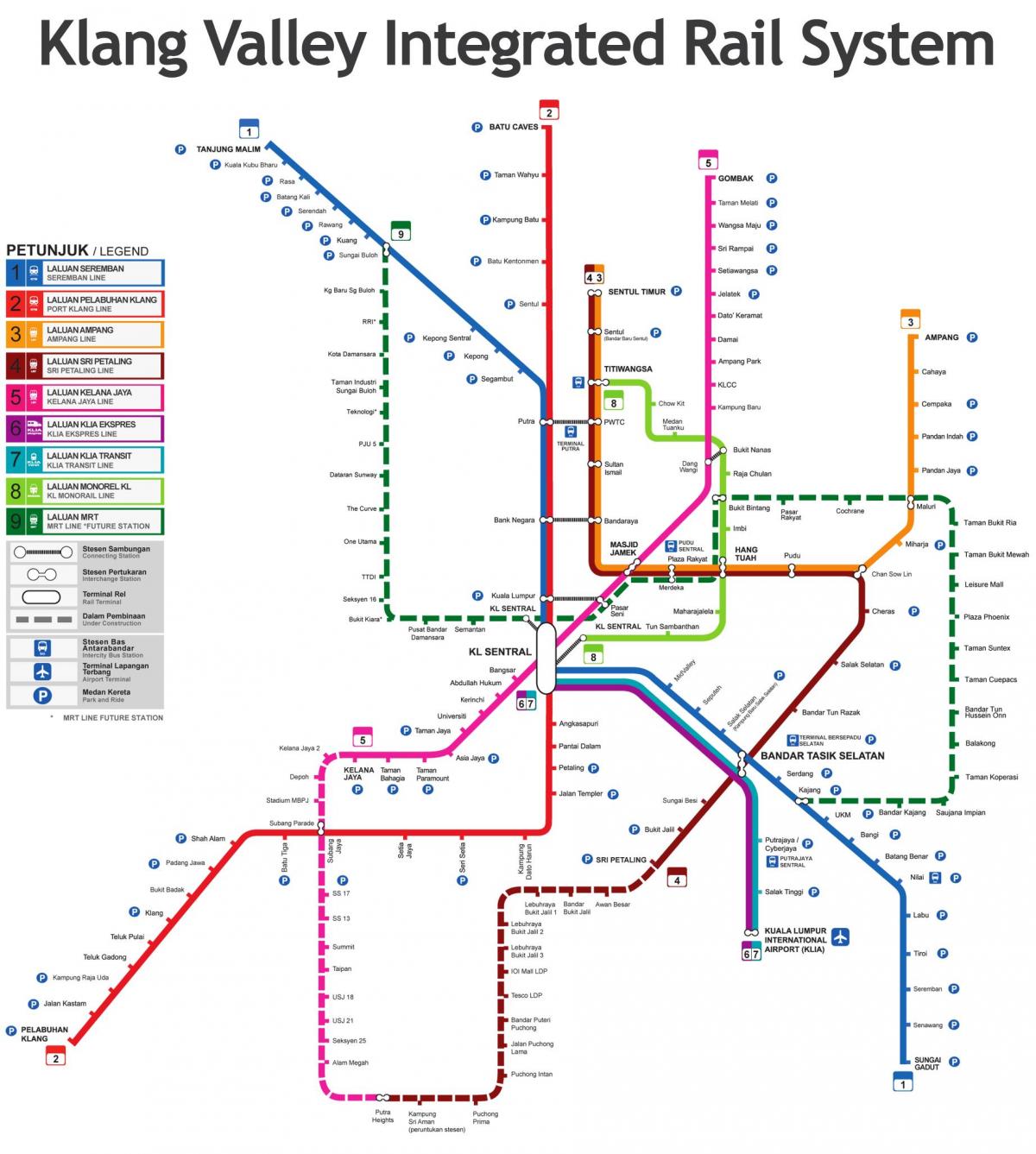 lrt line mapa malajsie