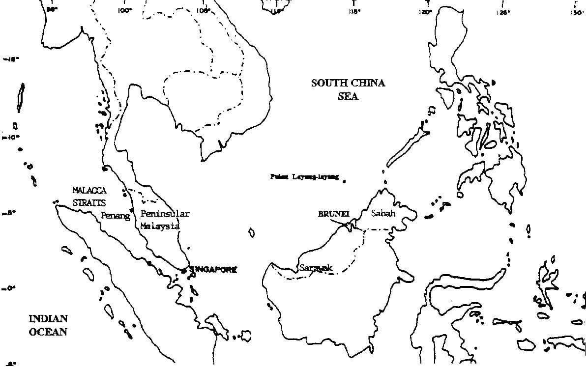 mapa malajsie mapa