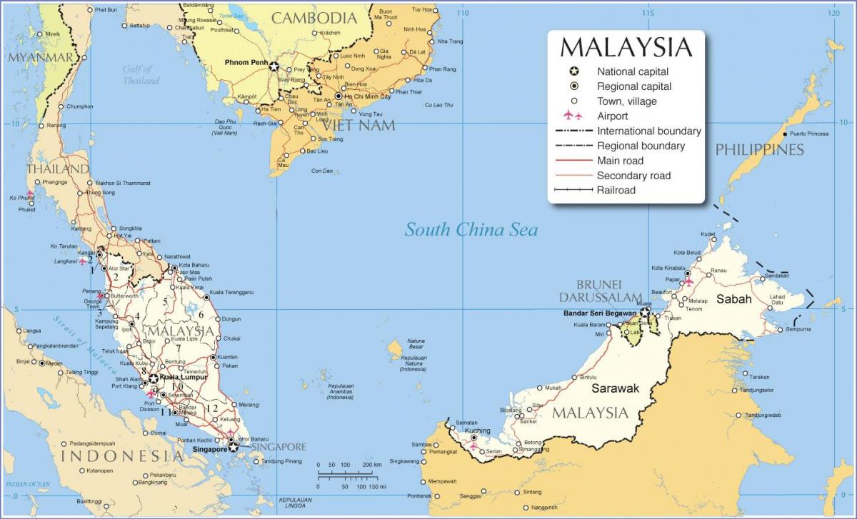 letiště v malajsii mapě