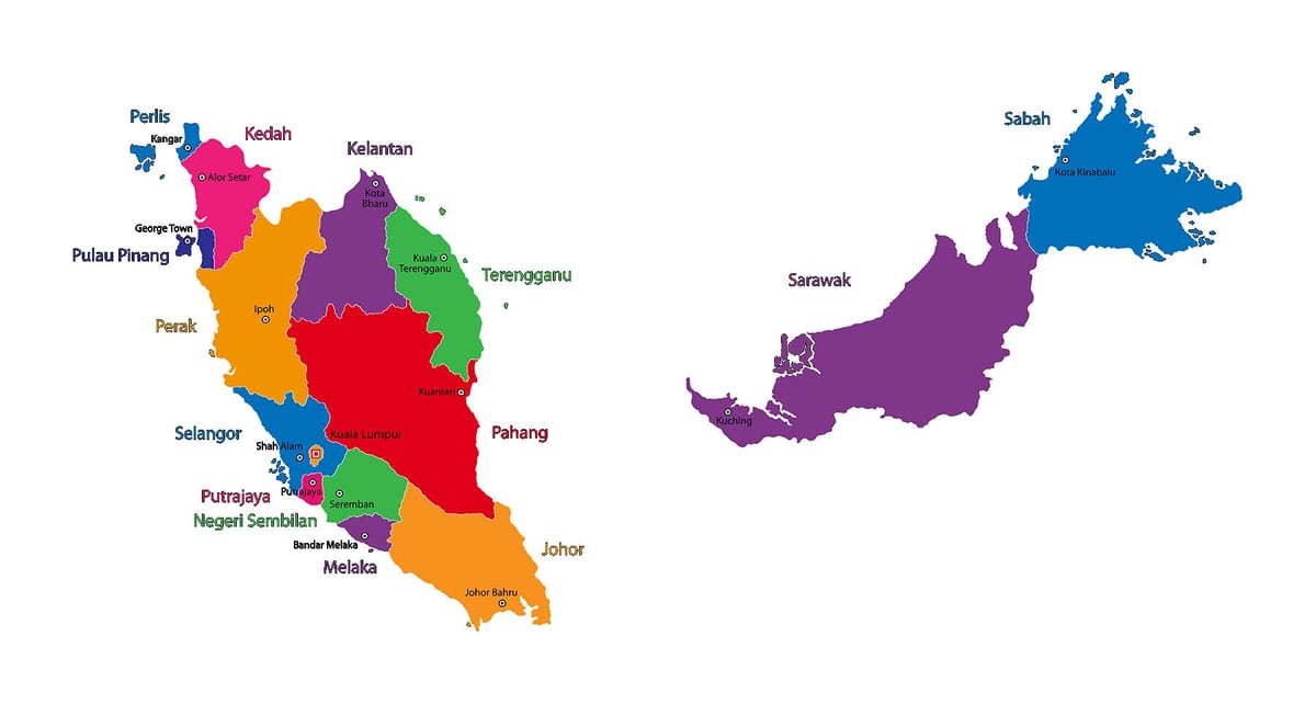 mapa malajsie mapa obrázku