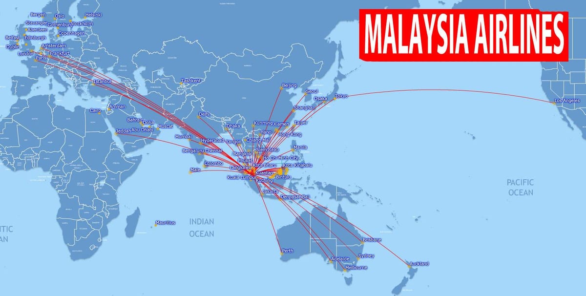 mapa malajsie trasu
