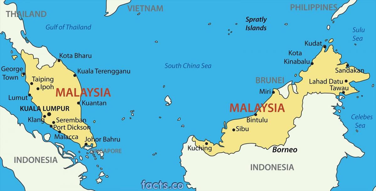 mapa malajsie