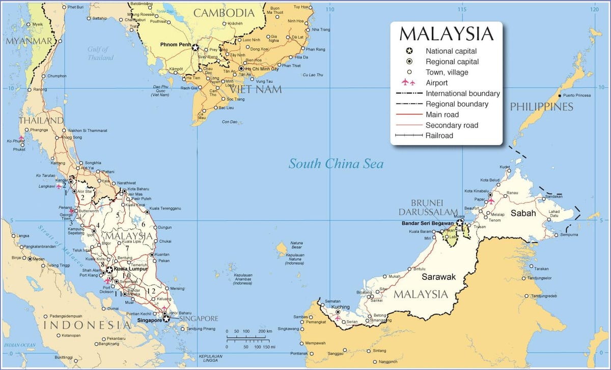 mapa malajsie letiště terminál