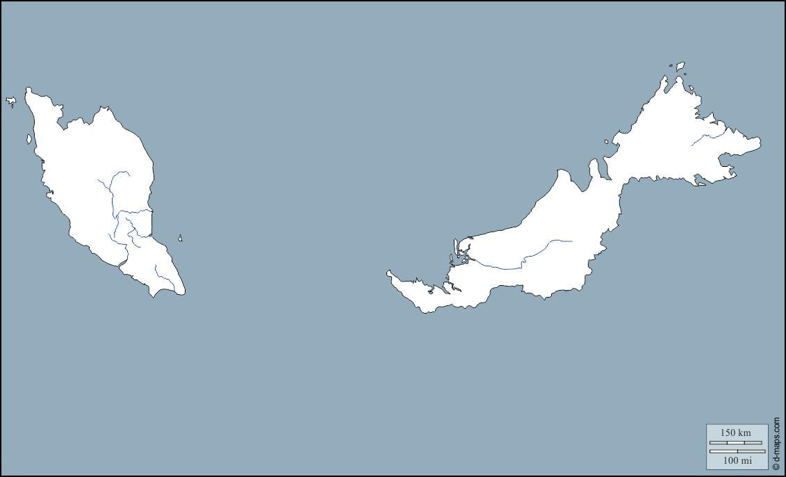slepá mapa malajsie