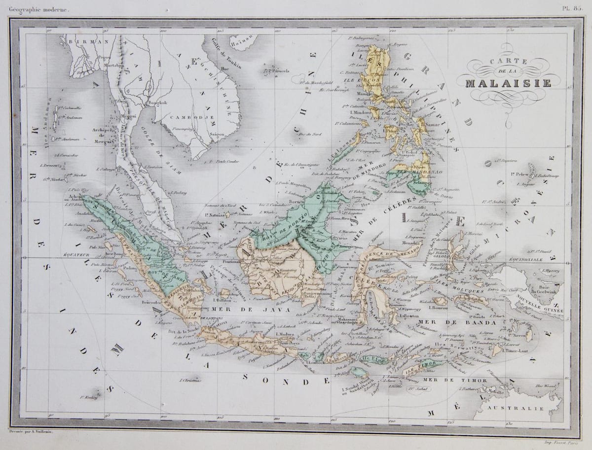 mapa malajsie staré