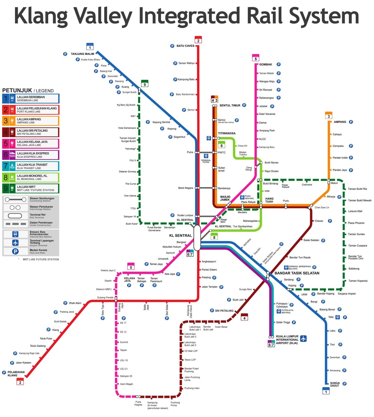 tranzitní mapa malajsie