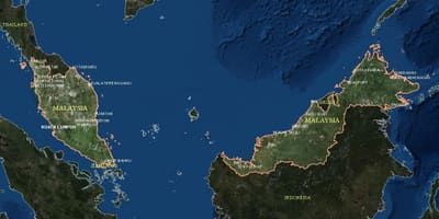 Mapa živá mapa malajsie