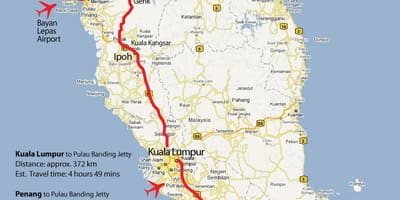 Ipoh v malajsii mapě