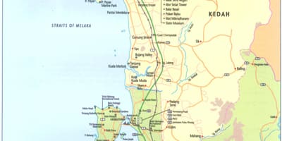 Malajsie kedah mapě