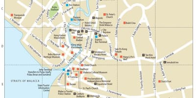 Mapa malacca malajsie