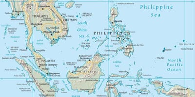Mapa malajsie v asii