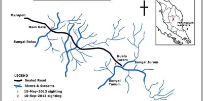 Mapa malajsie, řeka