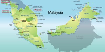 Mapa malajsie beach resorts