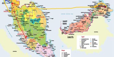 Mapa malajsie autobusem