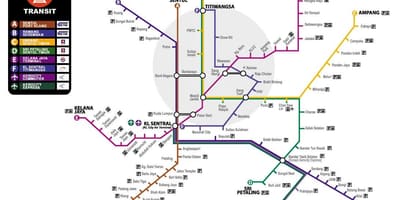 Mapa malajsie dopravy