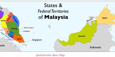 Malajsie mapa zdarma