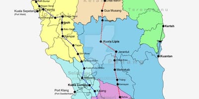 Mapa vlak malajsie