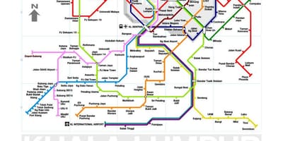 Mrt linka 3 mapa trasy malajsie