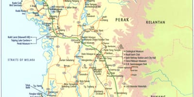 Mapa státu perak malajsie