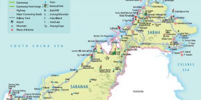 Silniční mapa poloostrovní malajsie