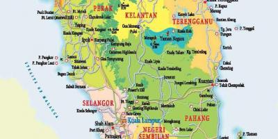 Mapa západní malajsie
